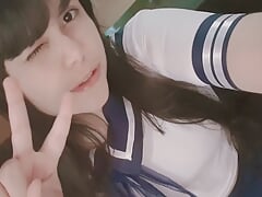 Cute cosplay girl masturbating - Hana Lily